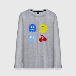 Лонгслив хлопковый мужской Pac-Man Pack цвета меланж — фото 1