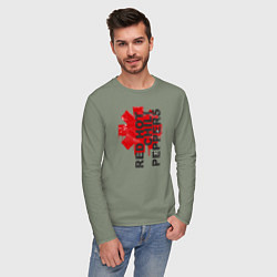 Лонгслив хлопковый мужской Red Hot Chili Peppers, цвет: авокадо — фото 2