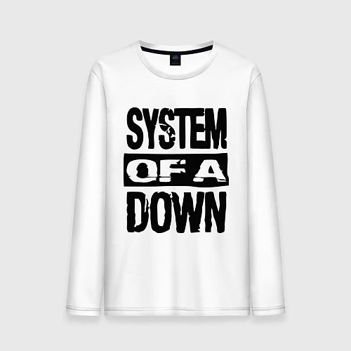 Мужской лонгслив System Of A Down / Белый – фото 1