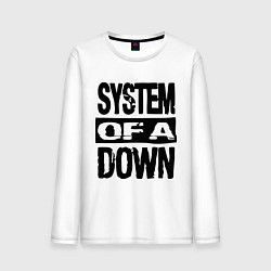 Лонгслив хлопковый мужской System Of A Down, цвет: белый