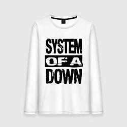 Лонгслив хлопковый мужской System Of A Down, цвет: белый