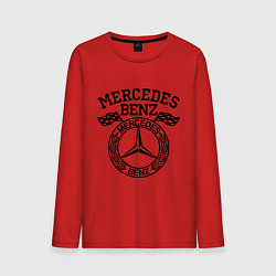 Лонгслив хлопковый мужской Mercedes Benz, цвет: красный