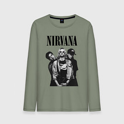 Лонгслив хлопковый мужской Nirvana Group, цвет: авокадо