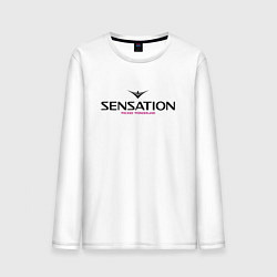 Лонгслив хлопковый мужской Sensation: Wicked Wonderland, цвет: белый