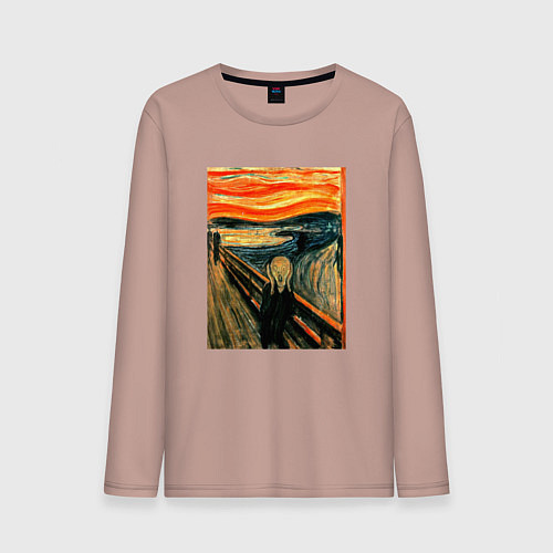 Мужской лонгслив Крик / Пыльно-розовый – фото 1