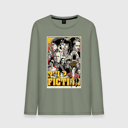 Мужской лонгслив Pulp Fiction Stories / Авокадо – фото 1