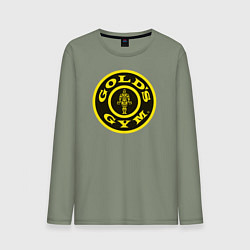 Лонгслив хлопковый мужской Gold's Gym, цвет: авокадо