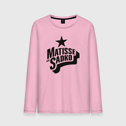 Лонгслив хлопковый мужской Matisse & Sadko, цвет: светло-розовый