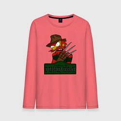 Лонгслив хлопковый мужской Freddy: Evergreen Terrace, цвет: коралловый