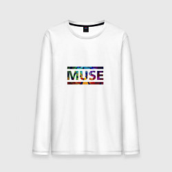 Лонгслив хлопковый мужской Muse Colour, цвет: белый