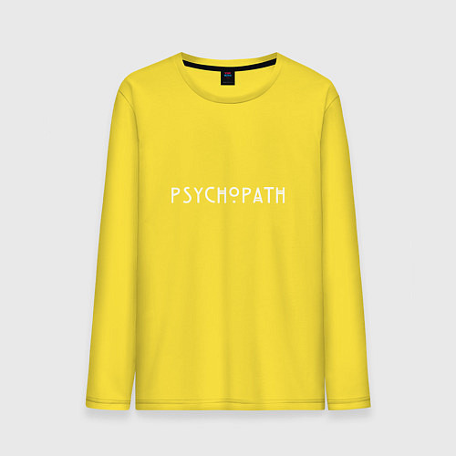 Мужской лонгслив Psychopath / Желтый – фото 1