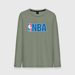 Лонгслив хлопковый мужской NBA, цвет: авокадо