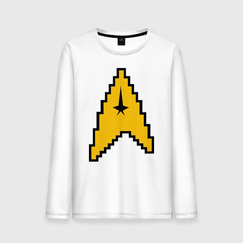 Мужской лонгслив Star Trek: 8 bit / Белый – фото 1