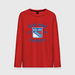Лонгслив хлопковый мужской New York Rengers, цвет: красный