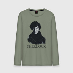 Лонгслив хлопковый мужской Sherlock Art, цвет: авокадо