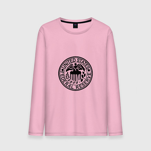 Мужской лонгслив Usa bank / Светло-розовый – фото 1