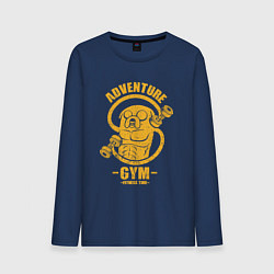 Лонгслив хлопковый мужской Adventure Gym, цвет: тёмно-синий