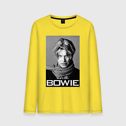 Лонгслив хлопковый мужской Bowie Legend цвета желтый — фото 1