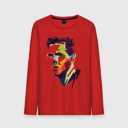 Лонгслив хлопковый мужской Lionel Messi: fun-art, цвет: красный