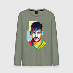 Лонгслив хлопковый мужской Neymar: fun-art, цвет: авокадо