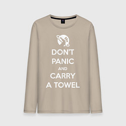 Мужской лонгслив Dont panic & Carry a Towel