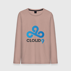 Лонгслив хлопковый мужской Cloud9, цвет: пыльно-розовый