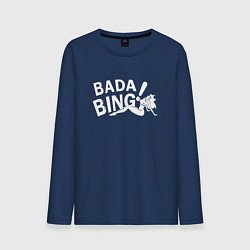 Лонгслив хлопковый мужской Bada Bing!, цвет: тёмно-синий