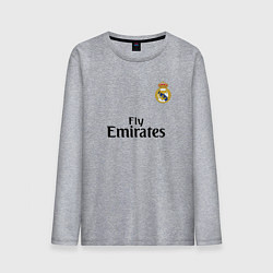 Лонгслив хлопковый мужской Real Madrid: Fly Emirates, цвет: меланж