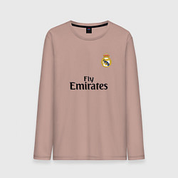Лонгслив хлопковый мужской Real Madrid: Fly Emirates, цвет: пыльно-розовый