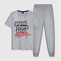 Пижама хлопковая мужская GTA Vice City, цвет: меланж