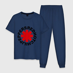 Пижама хлопковая мужская Red Hot Chili Peppers, цвет: тёмно-синий