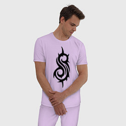 Пижама хлопковая мужская Slipknot, цвет: лаванда — фото 2
