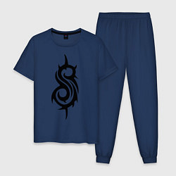 Пижама хлопковая мужская Slipknot, цвет: тёмно-синий