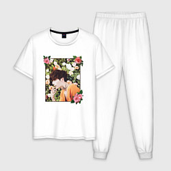 Пижама хлопковая мужская Ли Чон Сок, цвет: белый