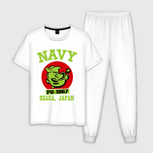 Мужская пижама Navy: Po-1967 / Белый – фото 1