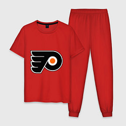 Пижама хлопковая мужская Philadelphia Flyers, цвет: красный