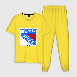 Пижама хлопковая мужская New York Rangers, цвет: желтый