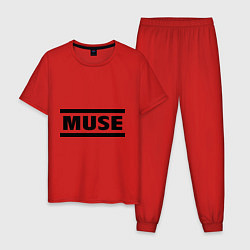 Пижама хлопковая мужская Muse, цвет: красный