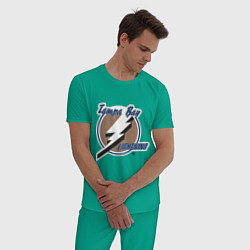 Пижама хлопковая мужская Tampa Bay, цвет: зеленый — фото 2