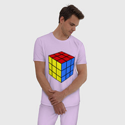 Пижама хлопковая мужская Рубик, цвет: лаванда — фото 2