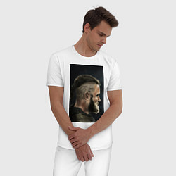 Пижама хлопковая мужская Ragnar Lodbrock, цвет: белый — фото 2