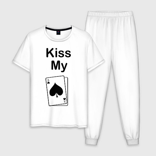 Мужская пижама Kiss my card / Белый – фото 1