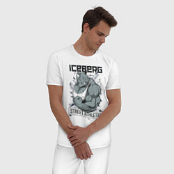 Пижама хлопковая мужская Rhino 2 | Iceberg, цвет: белый — фото 2