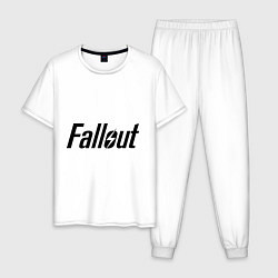 Пижама хлопковая мужская Fallout, цвет: белый