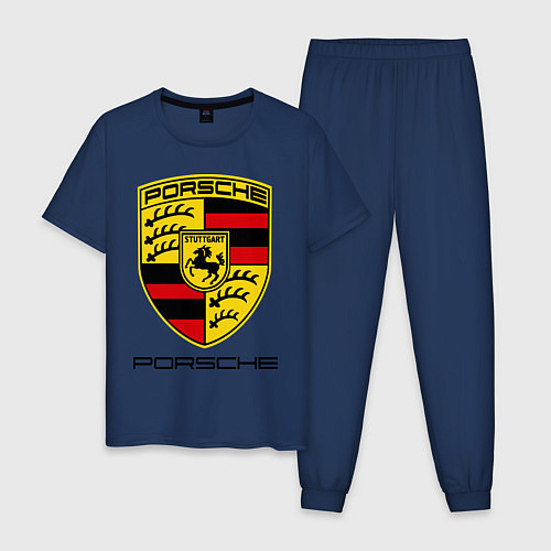 Мужская пижама Porsche Stuttgart / Тёмно-синий – фото 1
