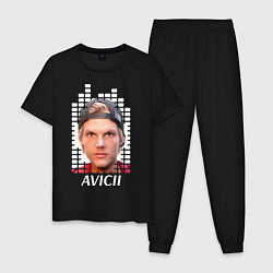 Пижама хлопковая мужская EQ: Avicii, цвет: черный