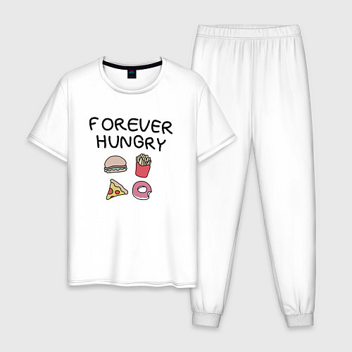 Мужская пижама Forever Hungry / Белый – фото 1