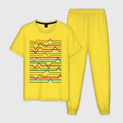 Пижама хлопковая мужская Эквалайзер, цвет: желтый