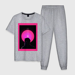 Пижама хлопковая мужская Blade Runner 2049, цвет: меланж