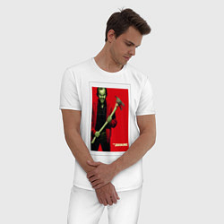 Пижама хлопковая мужская The Shining, цвет: белый — фото 2